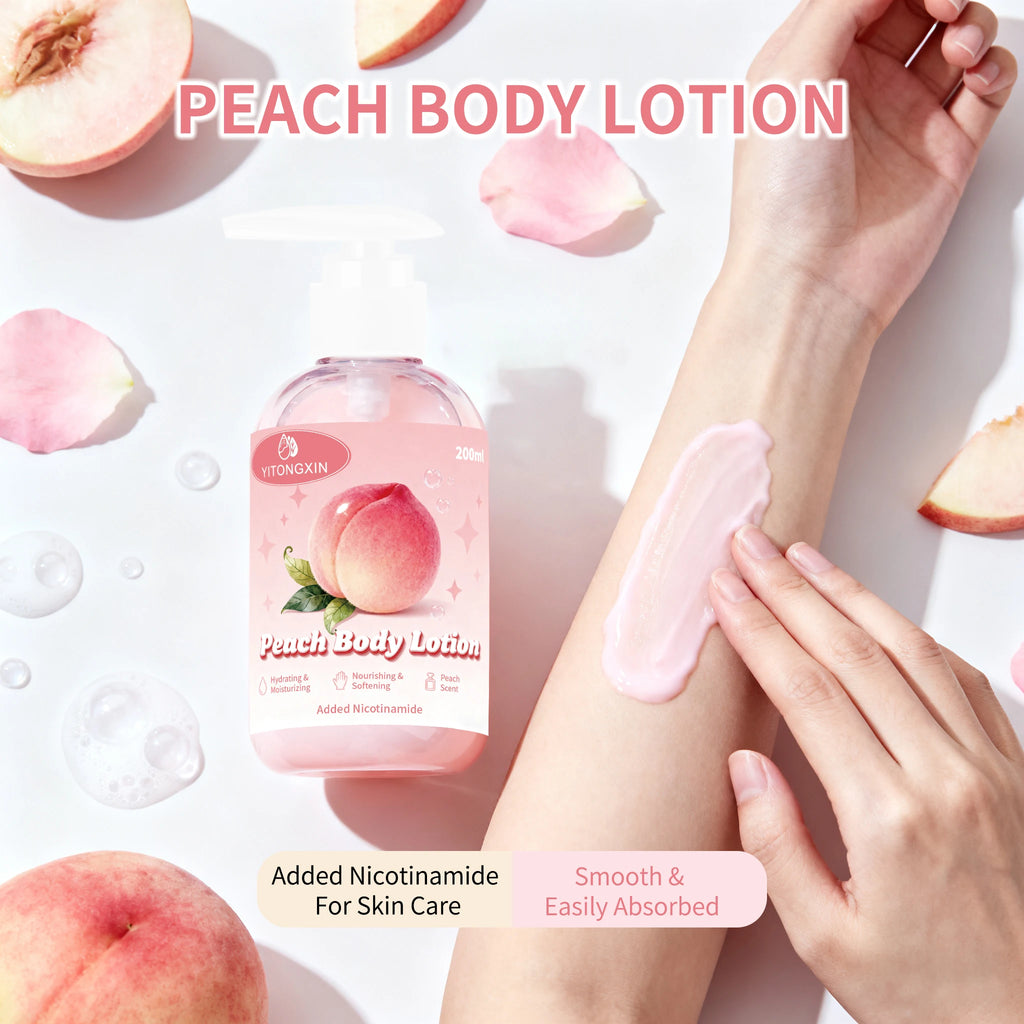 Peach Niacinamide Body Lotion, Fruity Fragrance, Hydrates And Moisturizes The Skin, Smooth And Easily Absorbed
