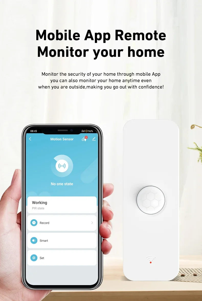 Smart PIR Motion Sensor WiFi Infrared Detector for Home Automation Tidesmit