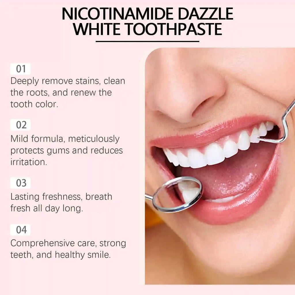 Tidesmit Nicotinamide teeth whitening toothpaste 100g for deep plaque removal and fresh breath oral care
