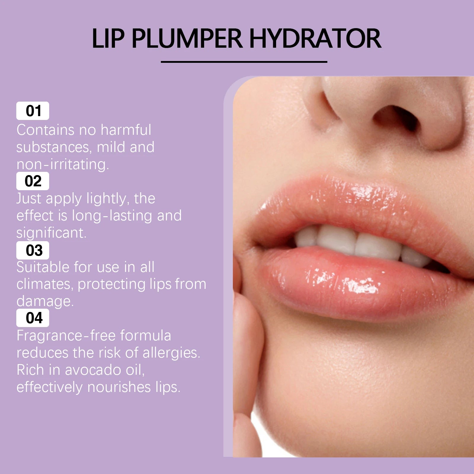 Lip Plumper Hydrator Oil – Moisturizing Repair Gloss by Tidesmit Lip Care Tidesmit