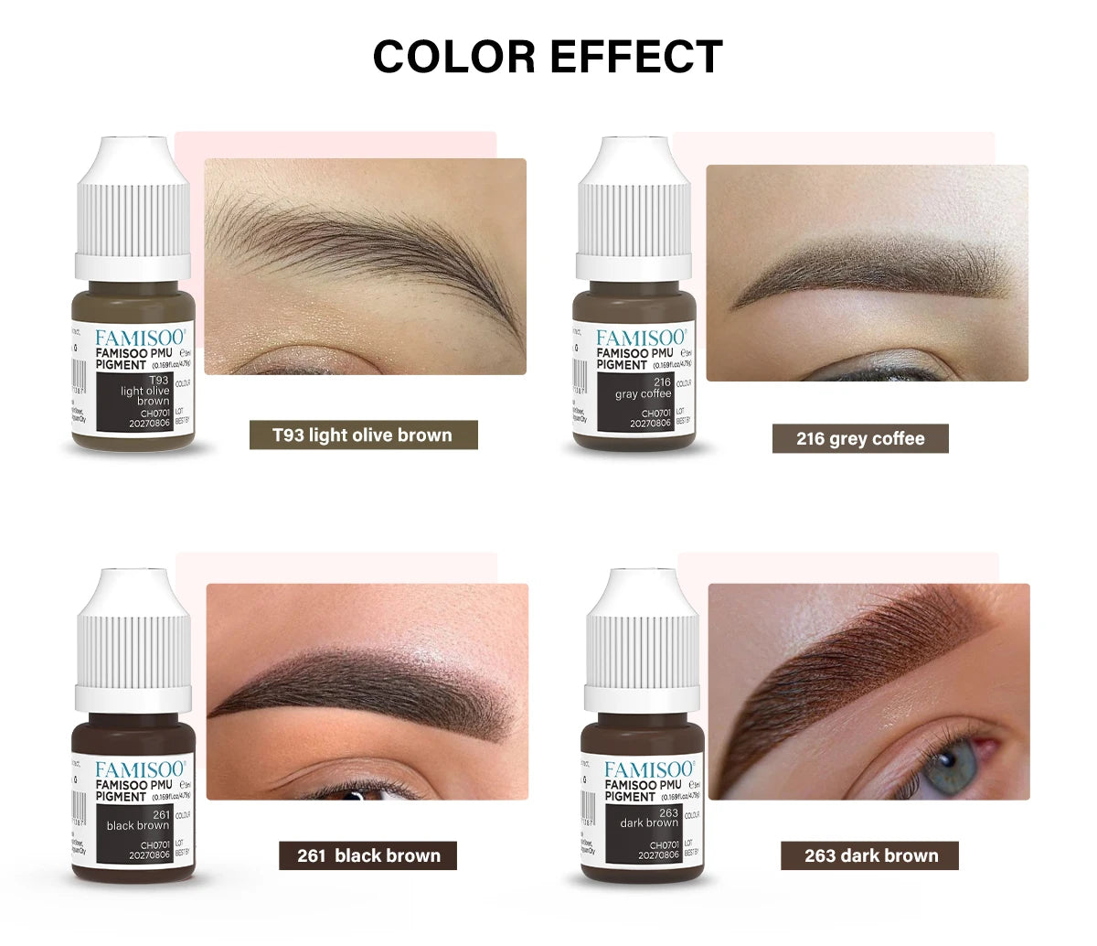 Professional Microblading Eyebrow Tattoo Ink - Long-Lasting 5ml Pigment Permanent Makeup Machines Tidesmit