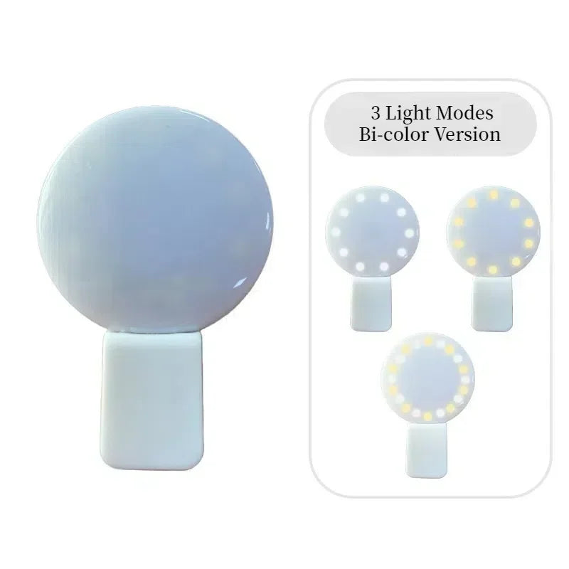 LED Selfie Ring Light – Adjustable Phone Lamp for Content Creation Bi-color-White Tidesmit