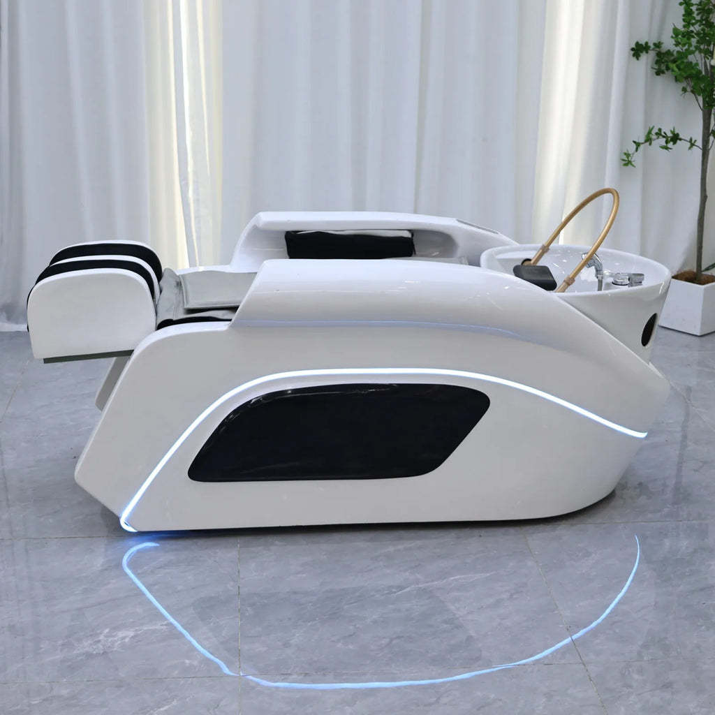 Massage Shampoo Bed for Salons – Ergonomic Hair Wash Station with Heat Massage Chairs Tidesmit