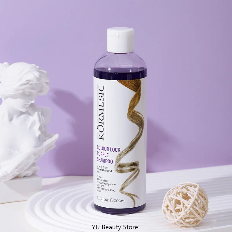 Professional Remove Yellow Shampoo Bleached Hair Anti-Yellow Lock-Color Shampoo Silver White Gray Smooth Shine Fluffy Hair Care