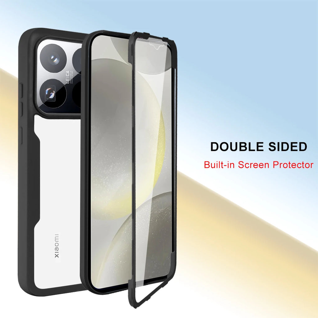 360° shockproof armor case for Xiaomi with built-in screen protector. Clear, soft bumper for full phone protection.