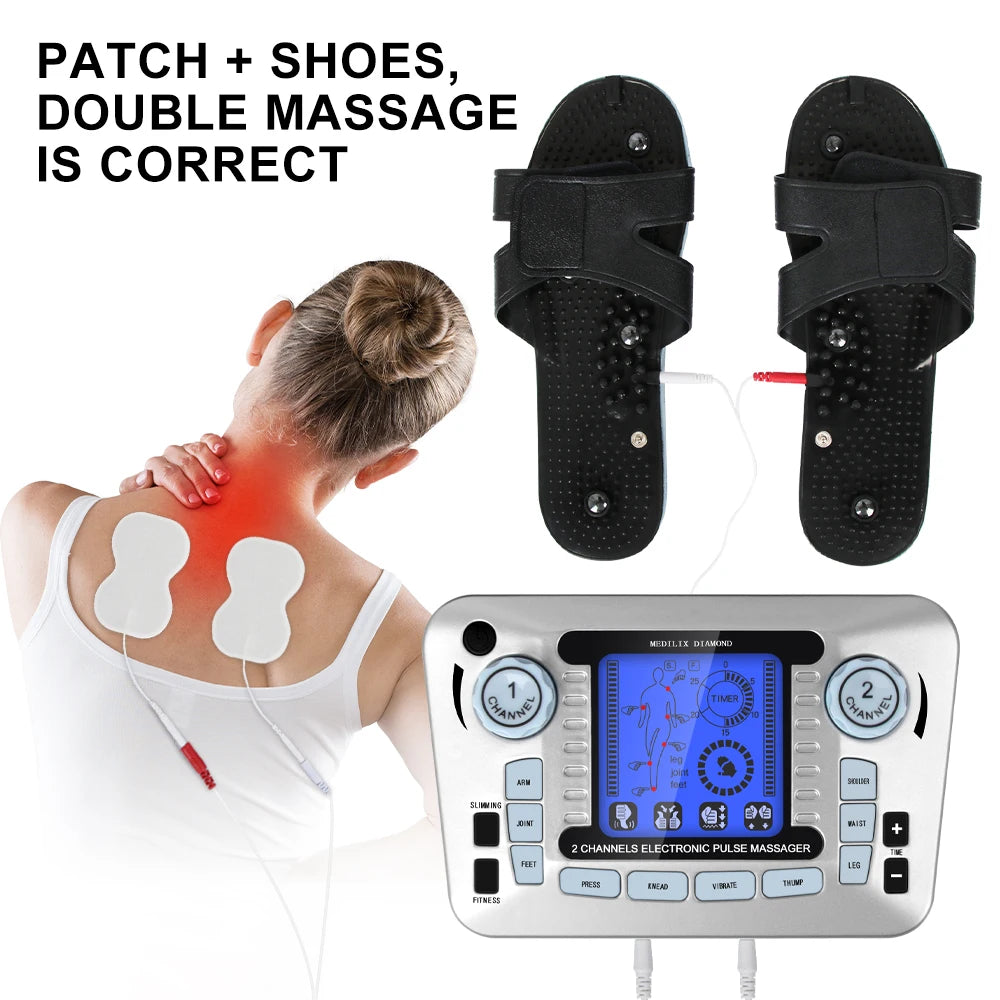 Electric Pulse Massager with Heat Therapy & EMS | Tidesmit Back Massage Instrument Tidesmit