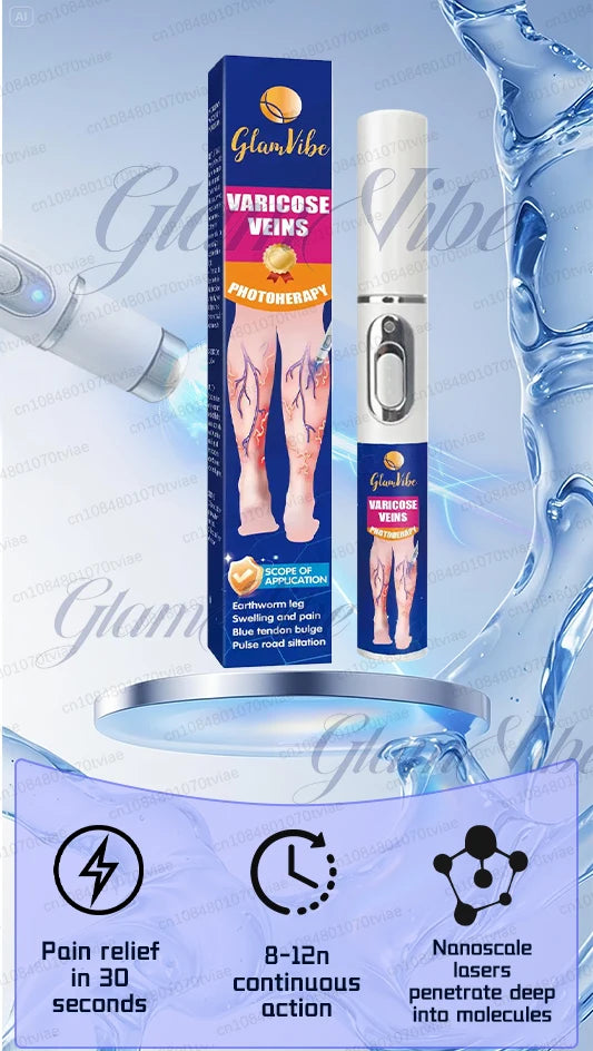 Blue Light Pen for Leg Health - Portable Wellness Therapy Device Relaxation Treatment Tidesmit