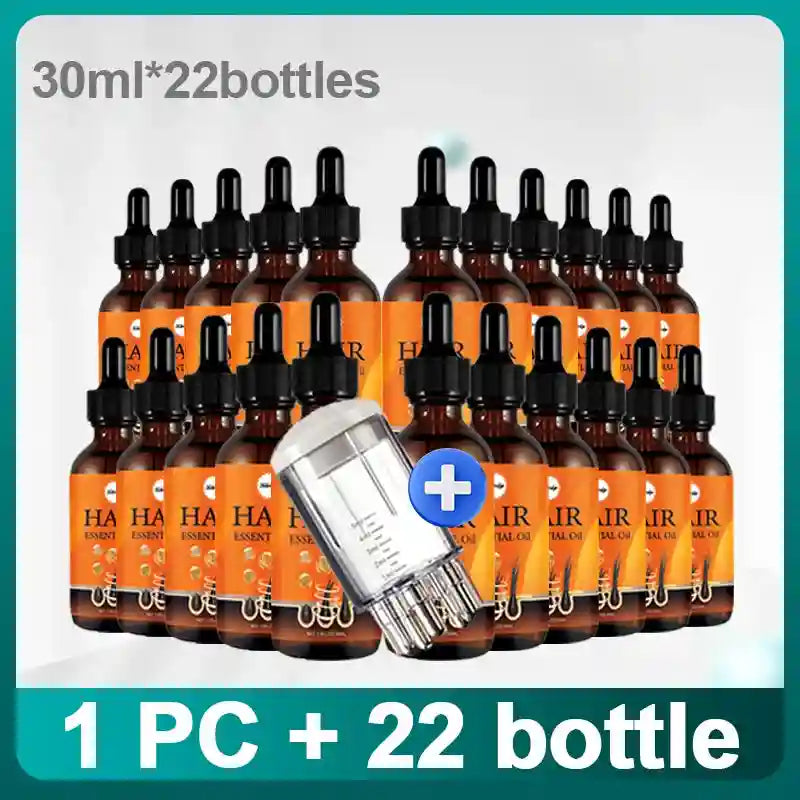 Scalp Massage Roller - Professional Liquid Guide Comb Applicator Massage Roller 1PC plus 22 bottles Tidesmit