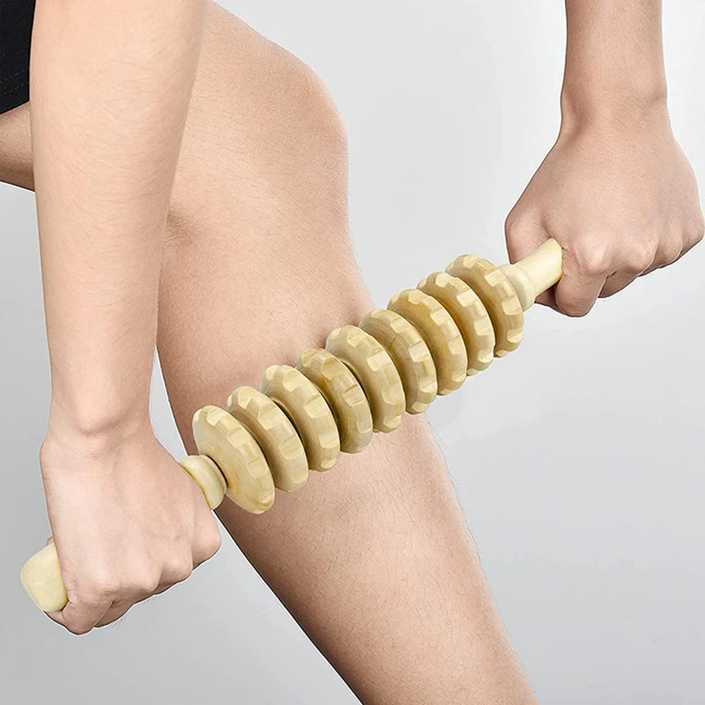 Wood Therapy Massage Tool - 6-Piece Lymphatic Drainage Recovery Set Fascia Gun Tidesmit