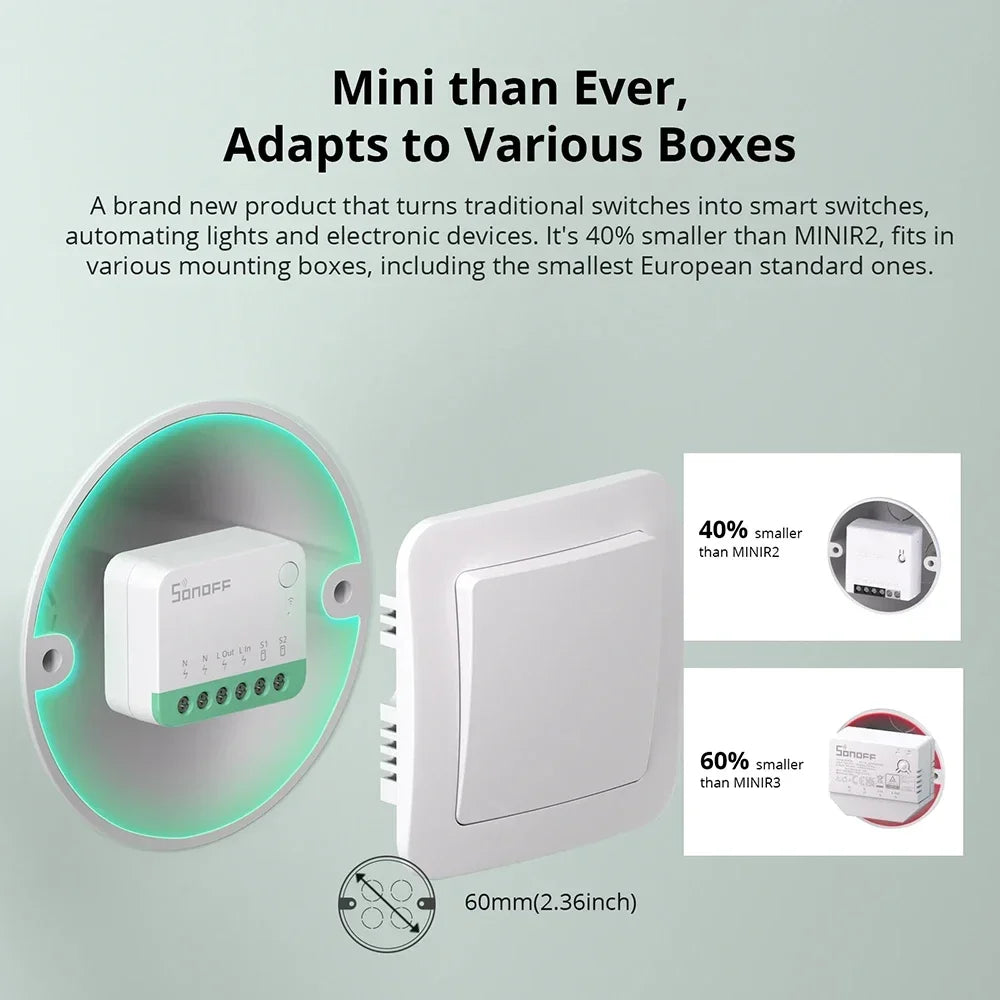 Matter Smart Switch - WiFi Home Automation Module for Energy Saving Tidesmit