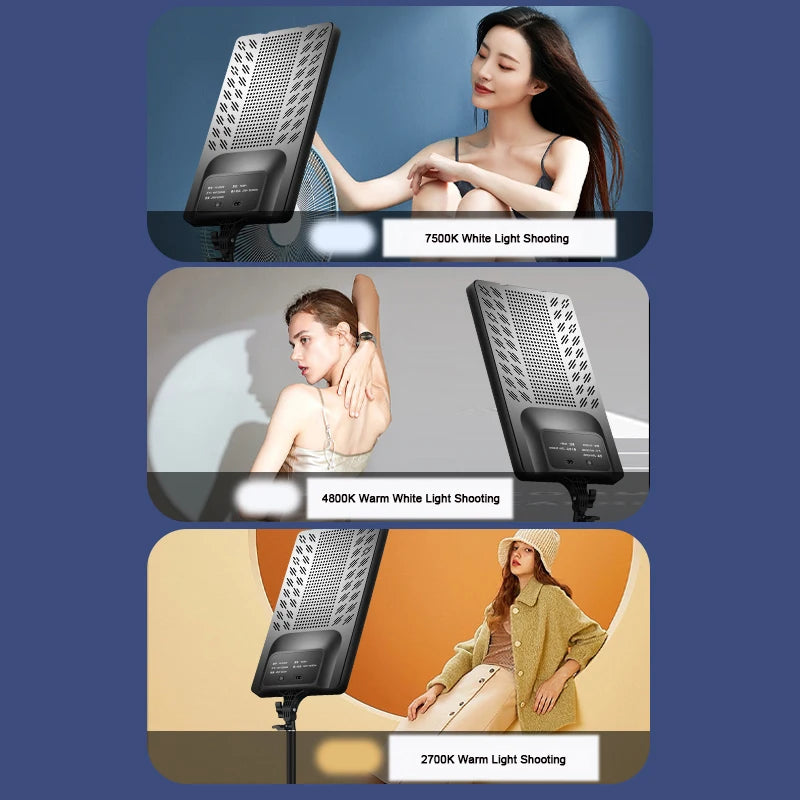 LED Video Light Panel | 50W Bi-Color Studio Lamp for Content Creation Tidesmit