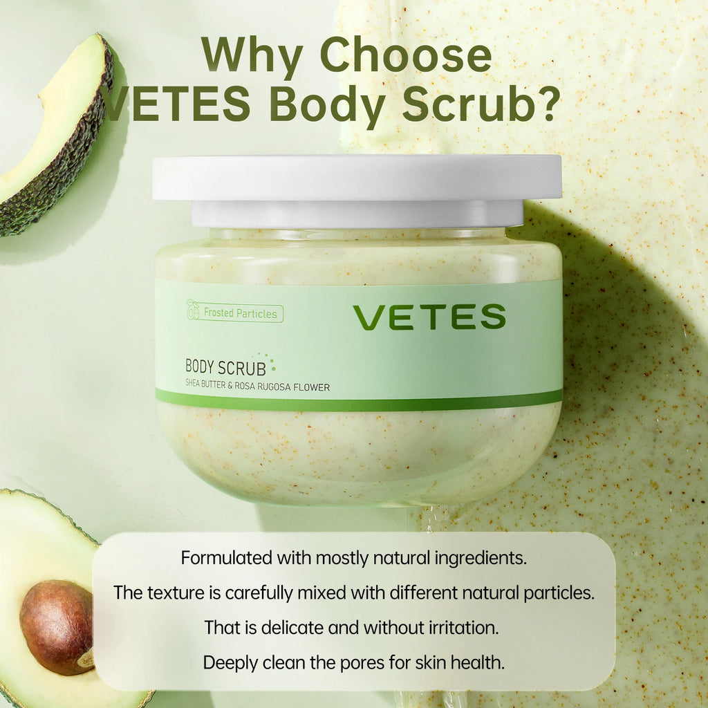 Body Scrub Exfoliant 250ml – Professional Smoothing Skin Care Scrubs Treatments Tidesmit