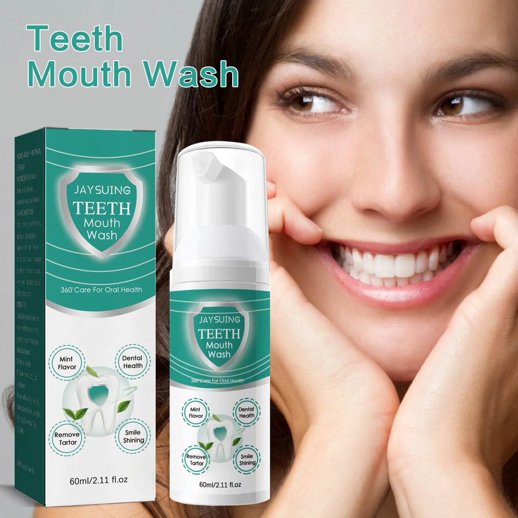 Tidesmit teeth whitening cleansing mousse foam for plaque removal, breath freshening, and gingival repair.