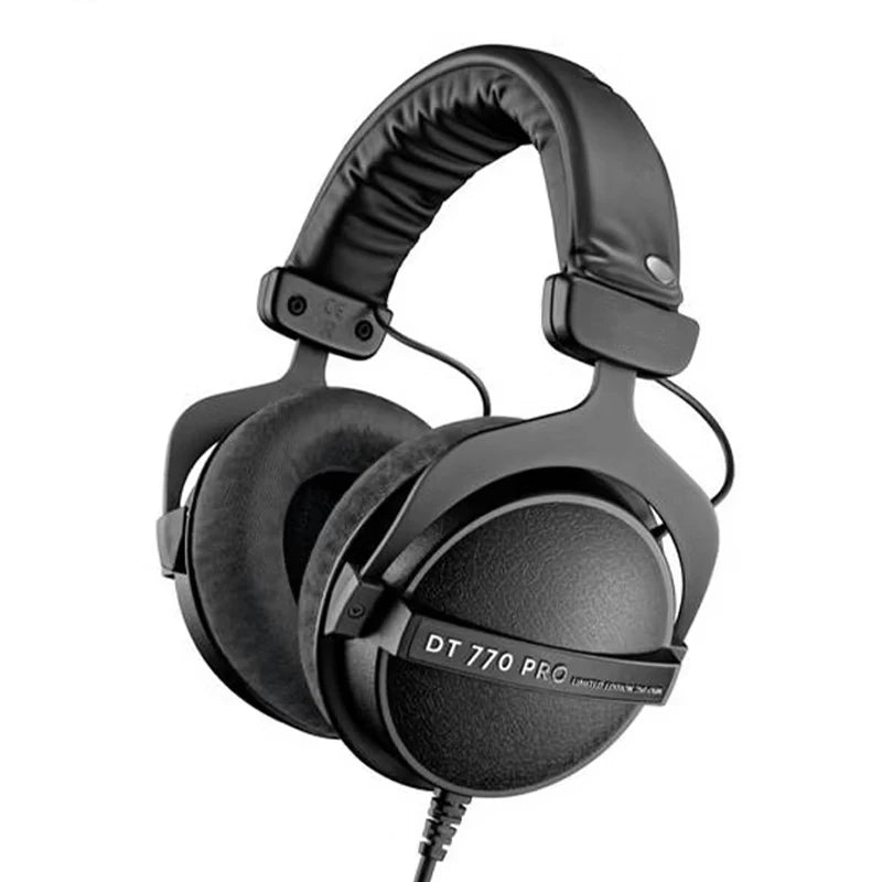 Studio Monitor Headphones 250 Ohm - Precision Wired Over-Ear Audio Black 250 Ohm Tidesmit