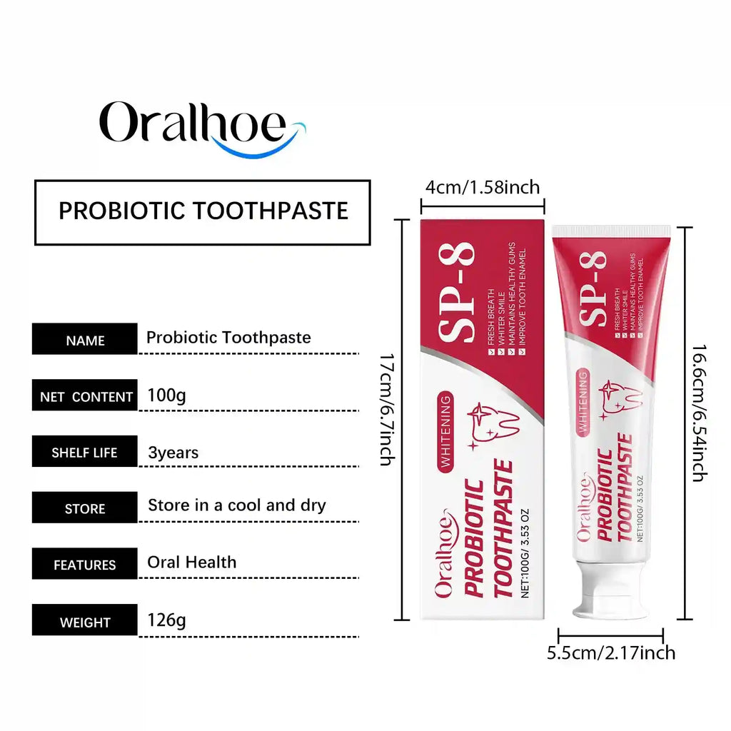 Tidesmit SP-8 Hydroxyapatite teeth whitening toothpaste for deep stain removal and cavity protection