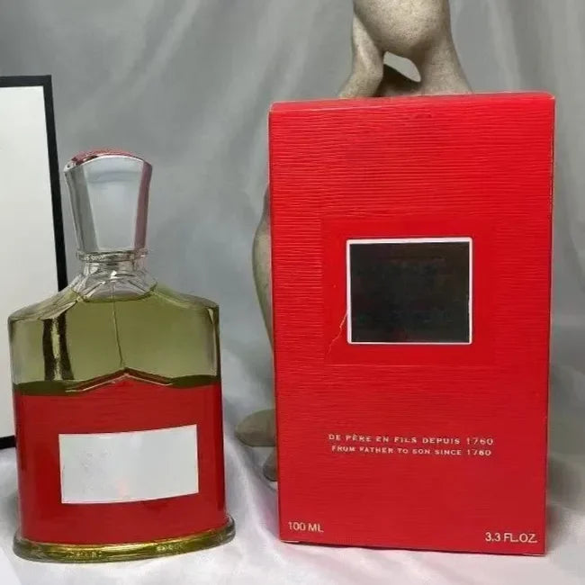 Napoleon’s Water 100ml Parfum: Men’s fruity floral cologne in a classic glass bottle with red label and gift box.