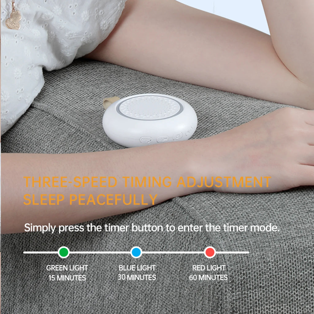White Noise Machine 24 Soothing Sounds Portable Baby Sleep Machine Sleep Aid Machine with Sleep Light Night Type-c Rechargeable