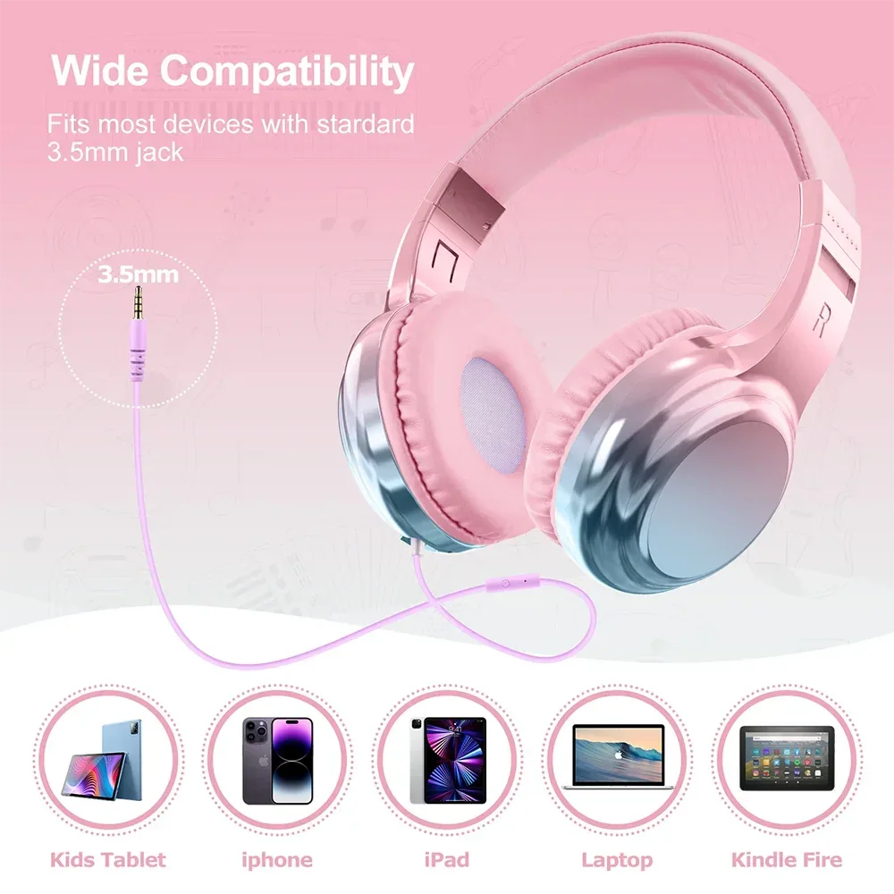 Tidesmit Kids Wired Headphones with Volume Limit and Built-in Mic Tidesmit