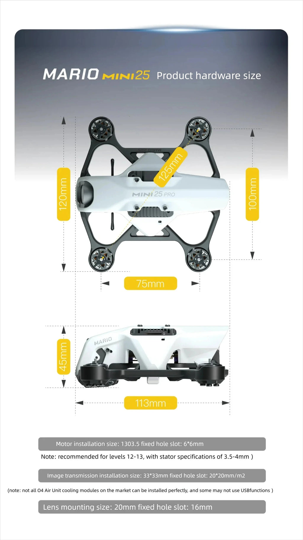SpeedyBee Mario 25 FPV Drone Kit | O4 Air Unit High-Performance Racing Tidesmit