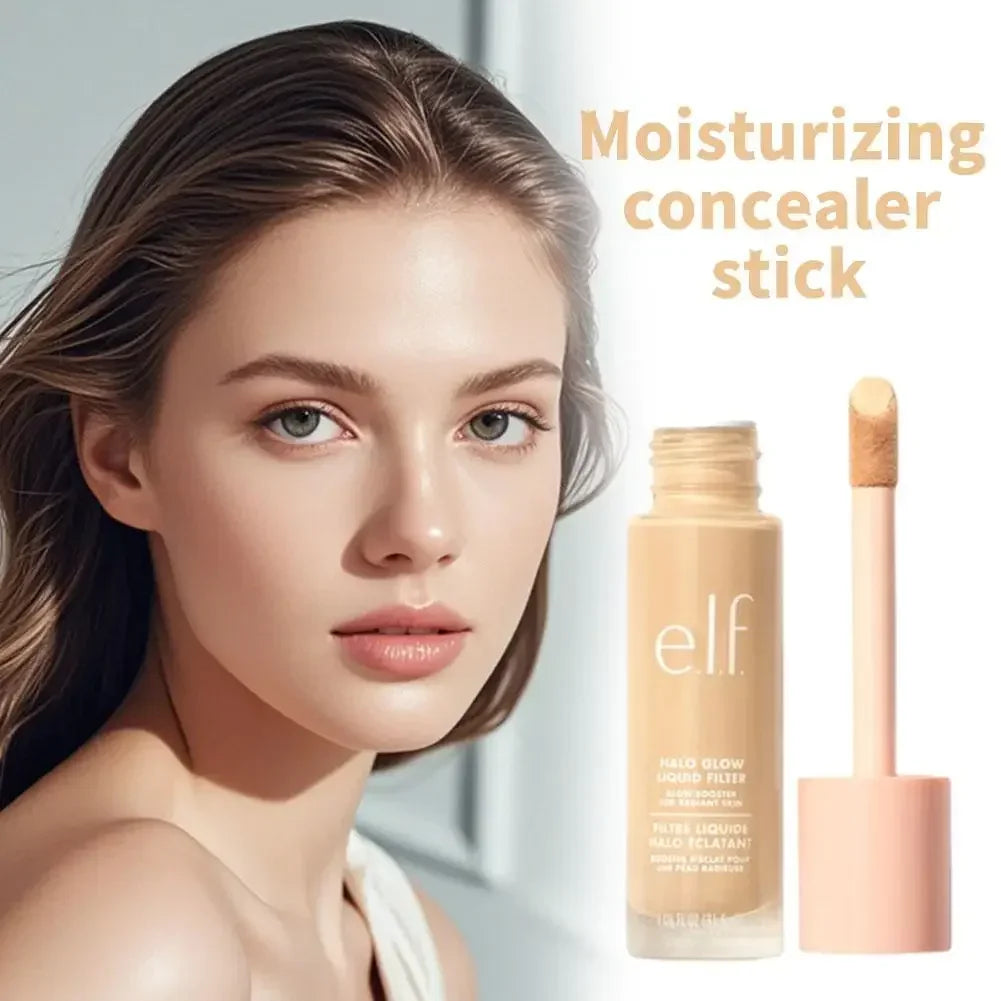 Tidesmit Halo Glow liquid filter face makeup primer and brightening highlighter swatch for radiant skin
