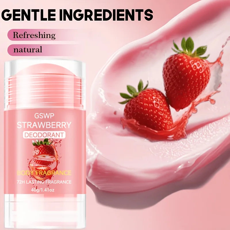 Tidesmit GSWP Strawberry Deodorant 40g/80g for underarms and neck, effective long-lasting body odor protection.