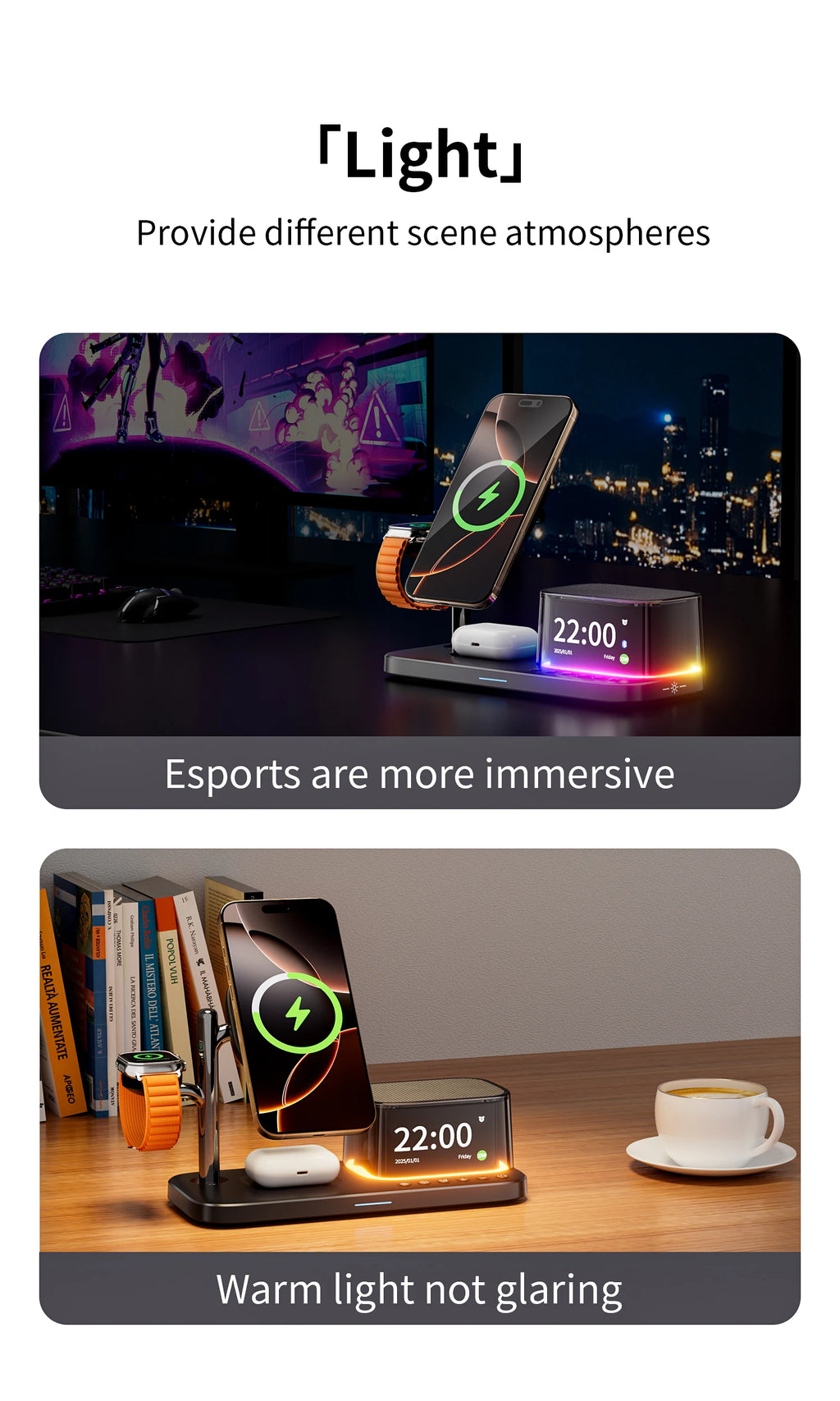 5-in-1 Magnetic Wireless Charger Stand - Qi2 Certified Multi-Device Station Tidesmit