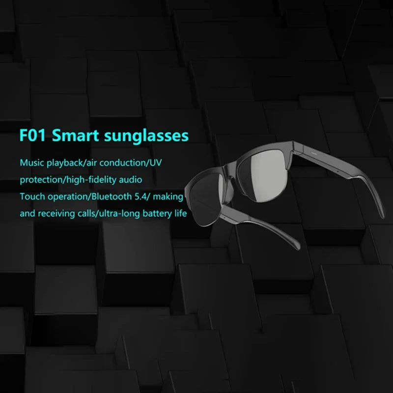 Bluetooth Sunglasses with Spatial Audio & UV Protection - Black Tidesmit