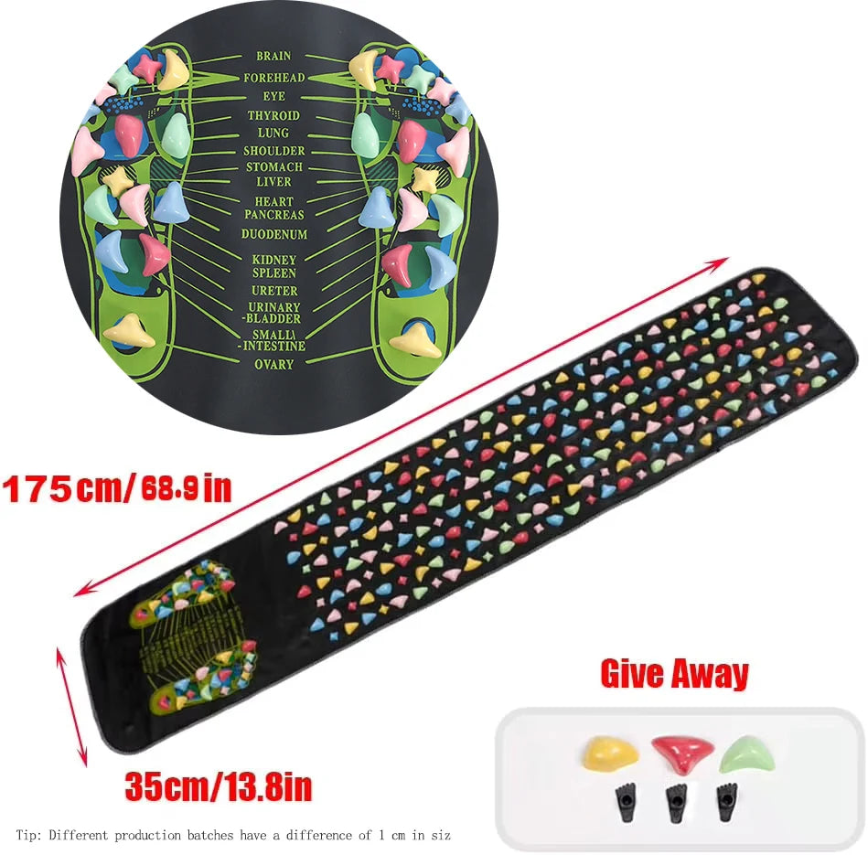 Foot Massage Pad: Acupressure Mat for Stress Relief | 35cm-175cm Relaxation Treatment 175x35cm Tidesmit