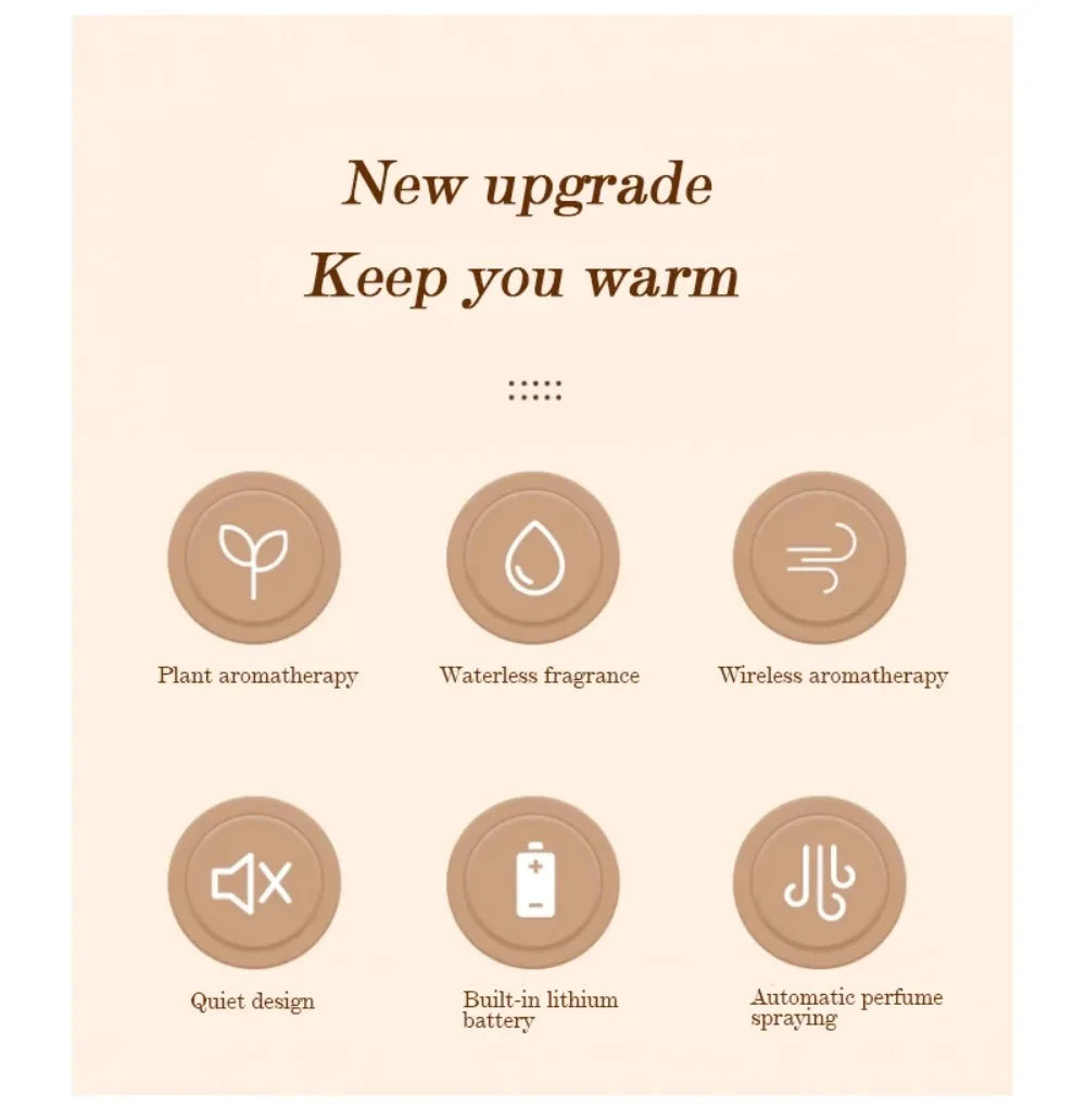 Waterless Essential Oil Diffuser Portable Room Fragrance Diffuser USB Rechargeable Professional Machine Electric Smell for Home