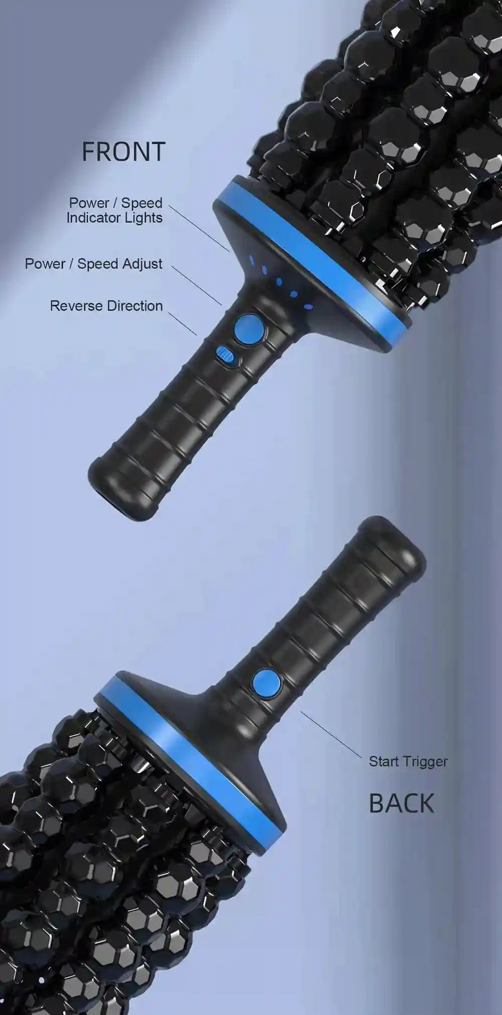 Electric Massager: Rechargeable Deep Tissue Tool for Muscle Relief Massage Roller Tidesmit