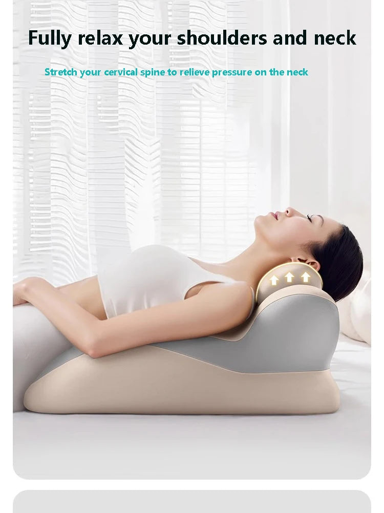 Ergonomic Memory Foam Wedge Pillow for Neck and Leg Pain Relief Massage Cushion Tidesmit