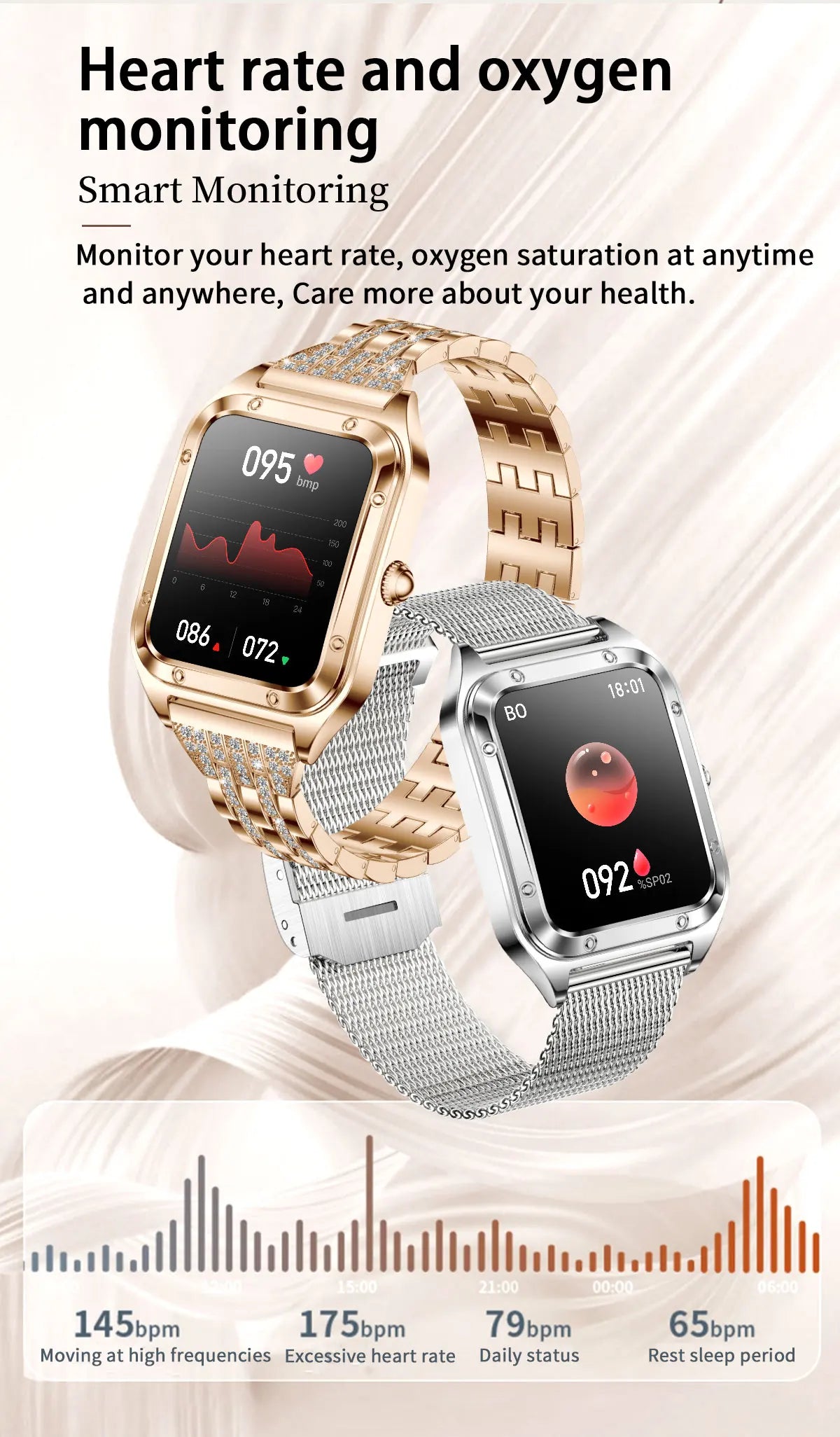 2026Ultra Thin Fashion Smart Watch For Women Screen Always Display Time Sports Bracelet Bluetooth Call 1.59" AMOLED Woman Watch