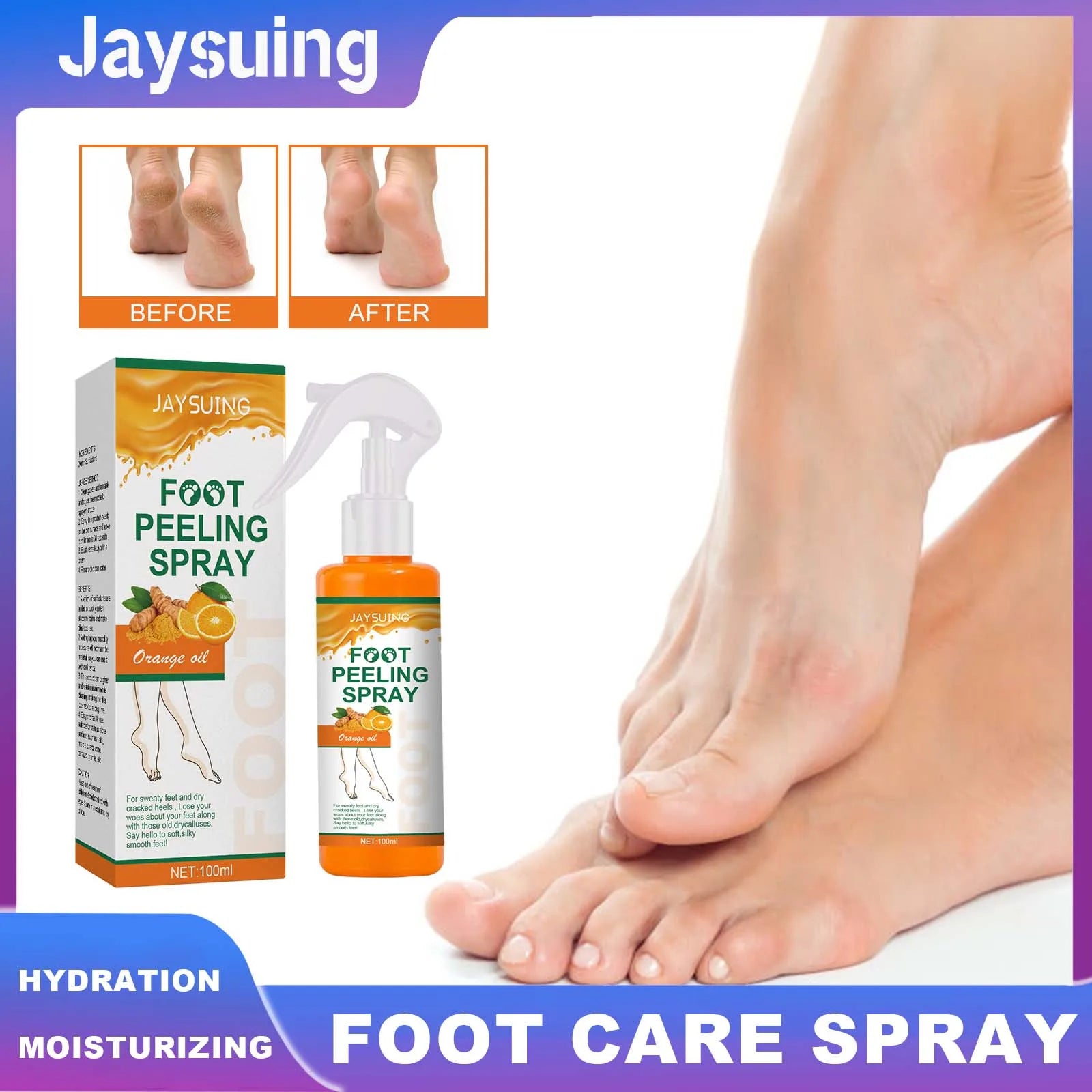 Exfoliating Foot Spray for Cracked Skin - Salon-Quality Repair Scrubs Treatments Tidesmit