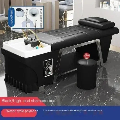 Head Spa Bed with Massage Function - Ergonomic Salon Equipment Massage Chairs Fumigation 1 Tidesmit