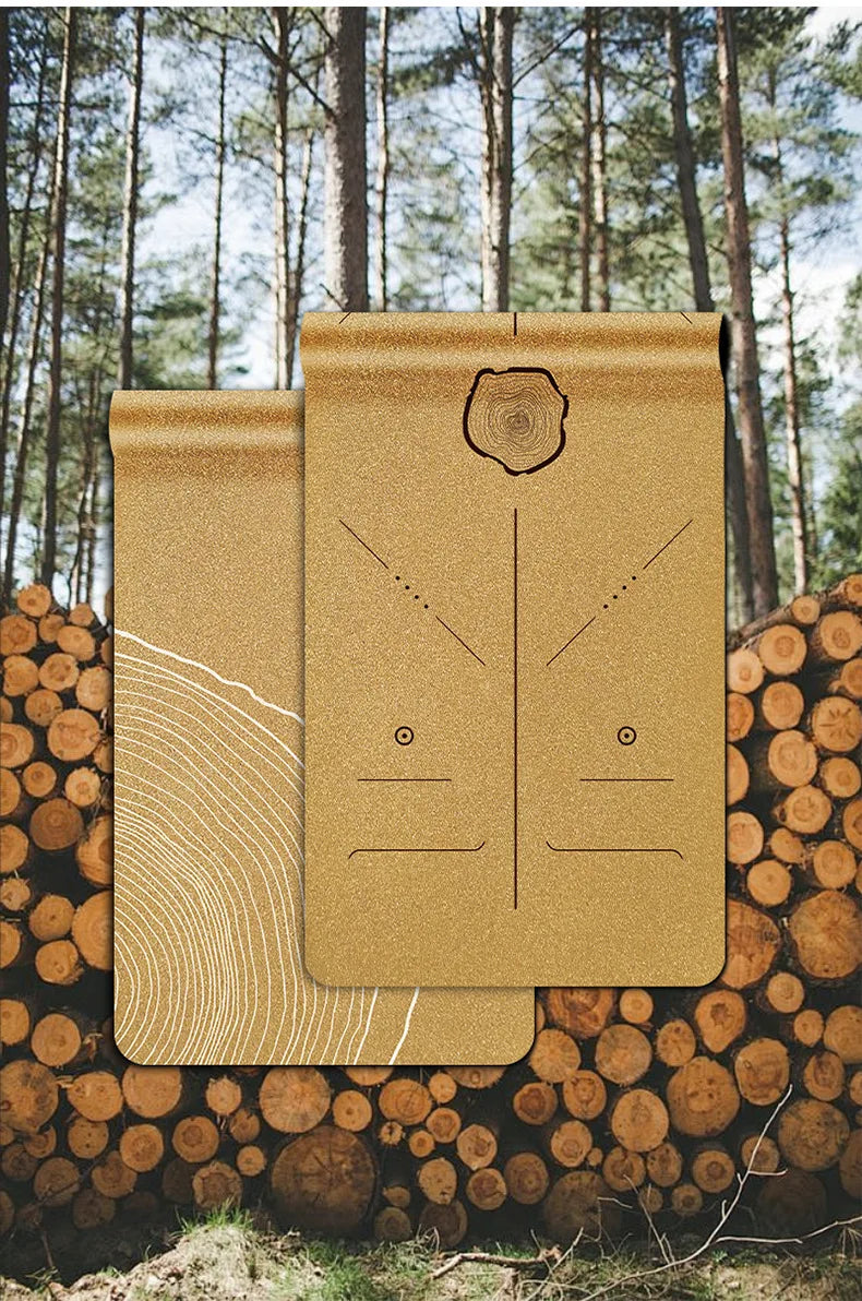 Cork yoga mat natural rubber sports wear-resistant non-slip thickened fitness home mat wholesale can be customized