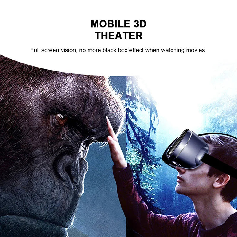 VR Headset for Smartphone - Wide Angle 3D Glasses with Spatial Audio Tidesmit
