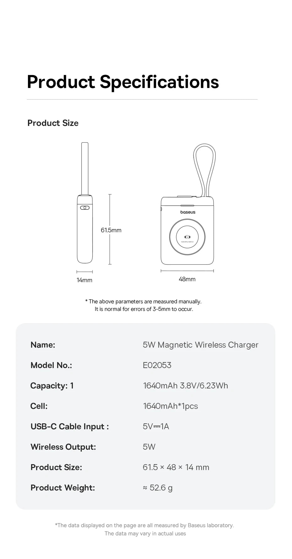 Magnetic Apple Watch Charger | Fast USB-C Cable | Qi Certified Tidesmit