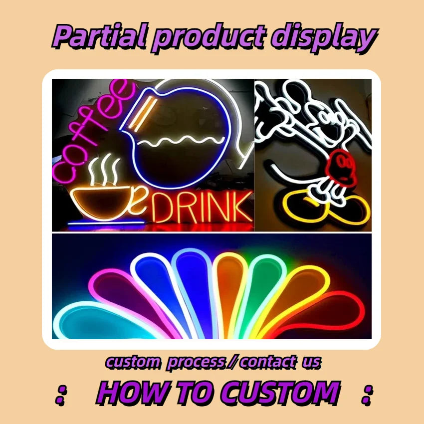 Custom LED Neon Sign for Business Logo - Durable Personalized Acrylic Sign Tidesmit