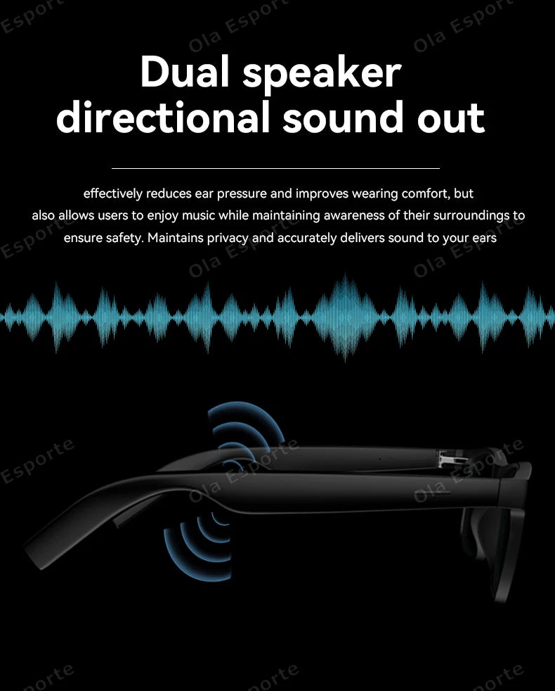 Smart Bluetooth Sunglasses with Spatial Audio and Wireless Connectivity Tidesmit