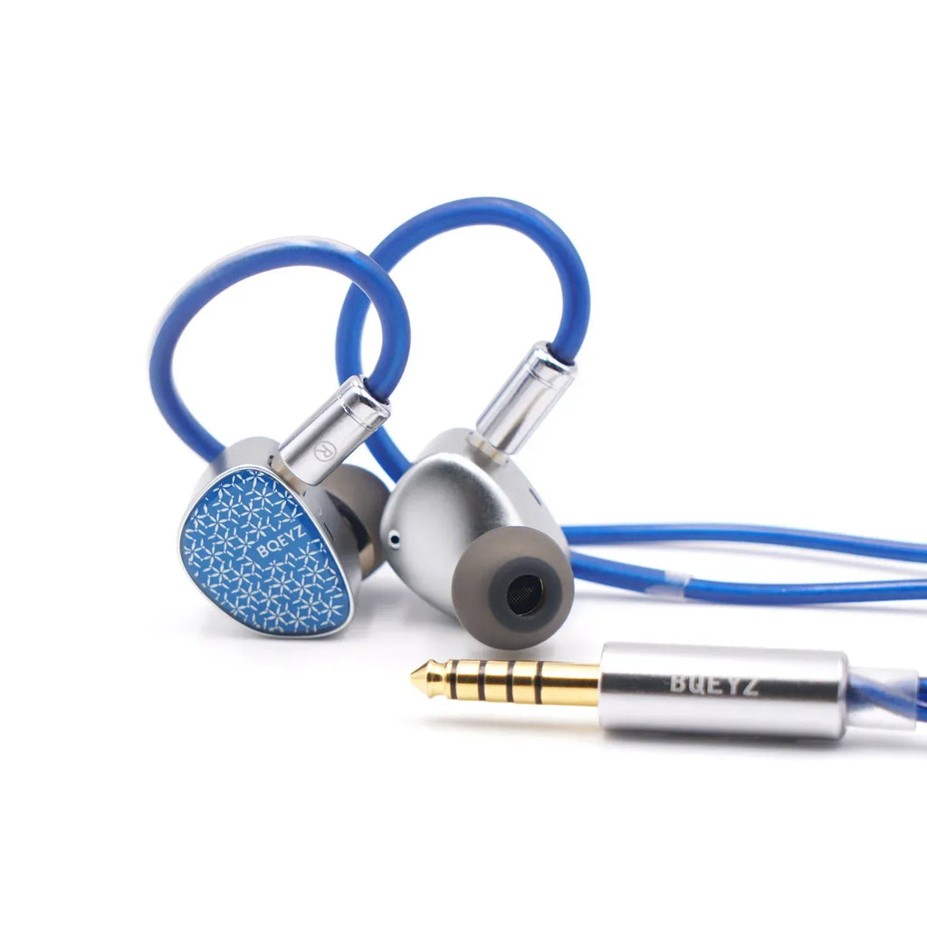 Micro Planar Wired HiFi Earphones 4.4mm Blue Glass by Tidesmit 4.4mm Tidesmit