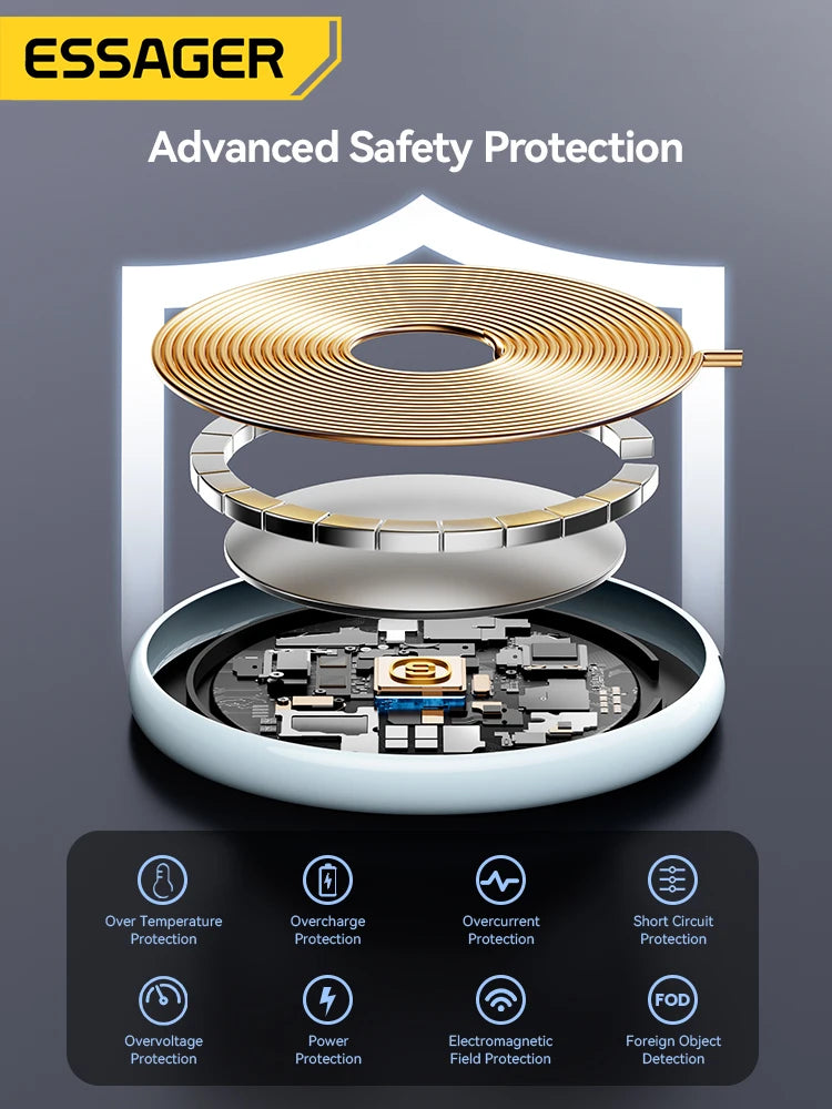 Magnetic 15W Wireless Charger with Digital Display for iPhone Tidesmit