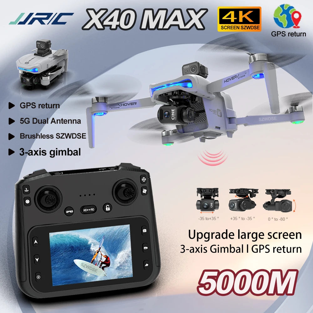 4K Camera Drone with 3-Axis Gimbal and Obstacle Avoidance - X40 PRO Tidesmit