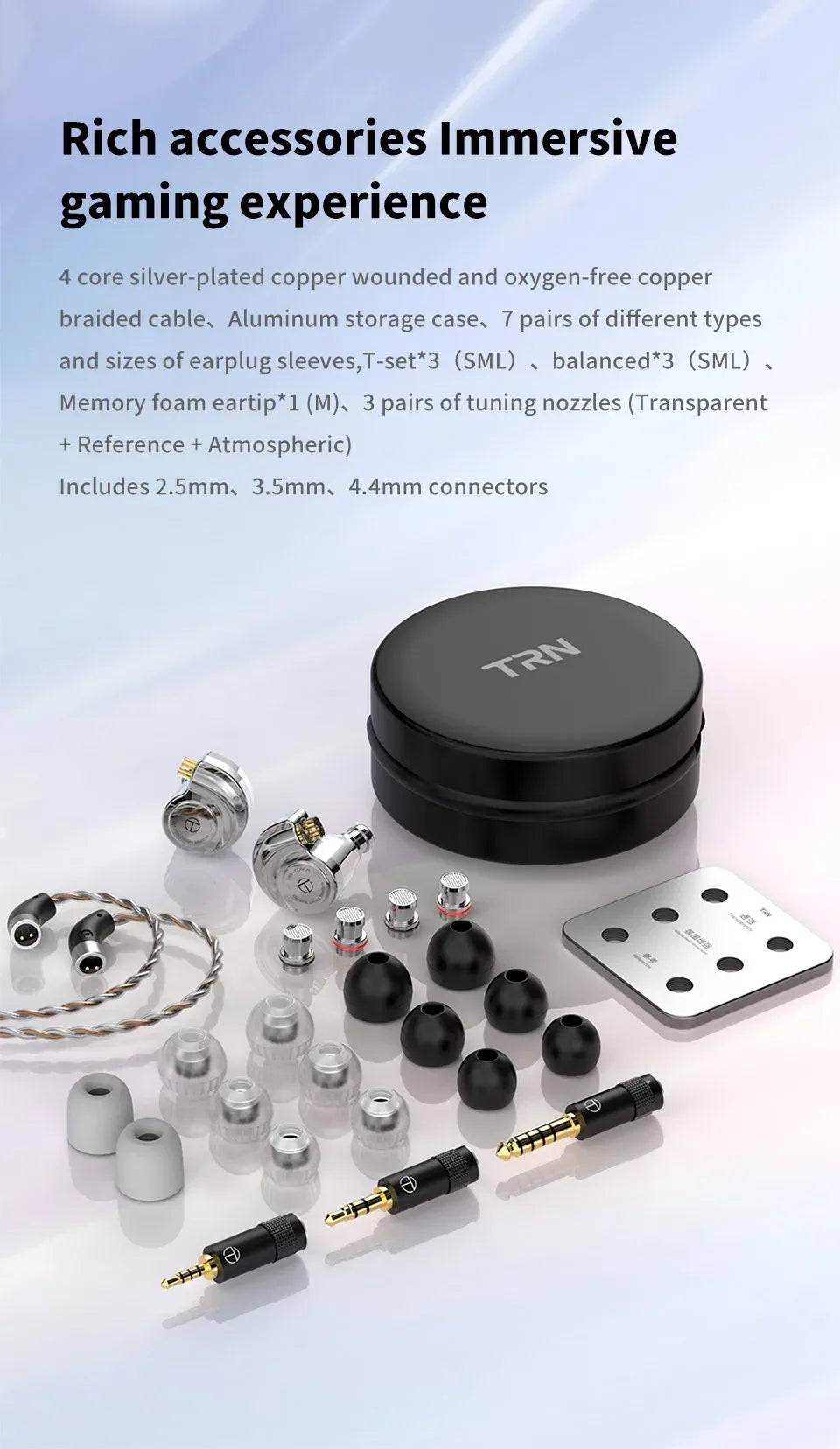 TRN Conch DLC Dynamic In-Ear Monitors with Hi-Res Audio by Tidesmit Tidesmit