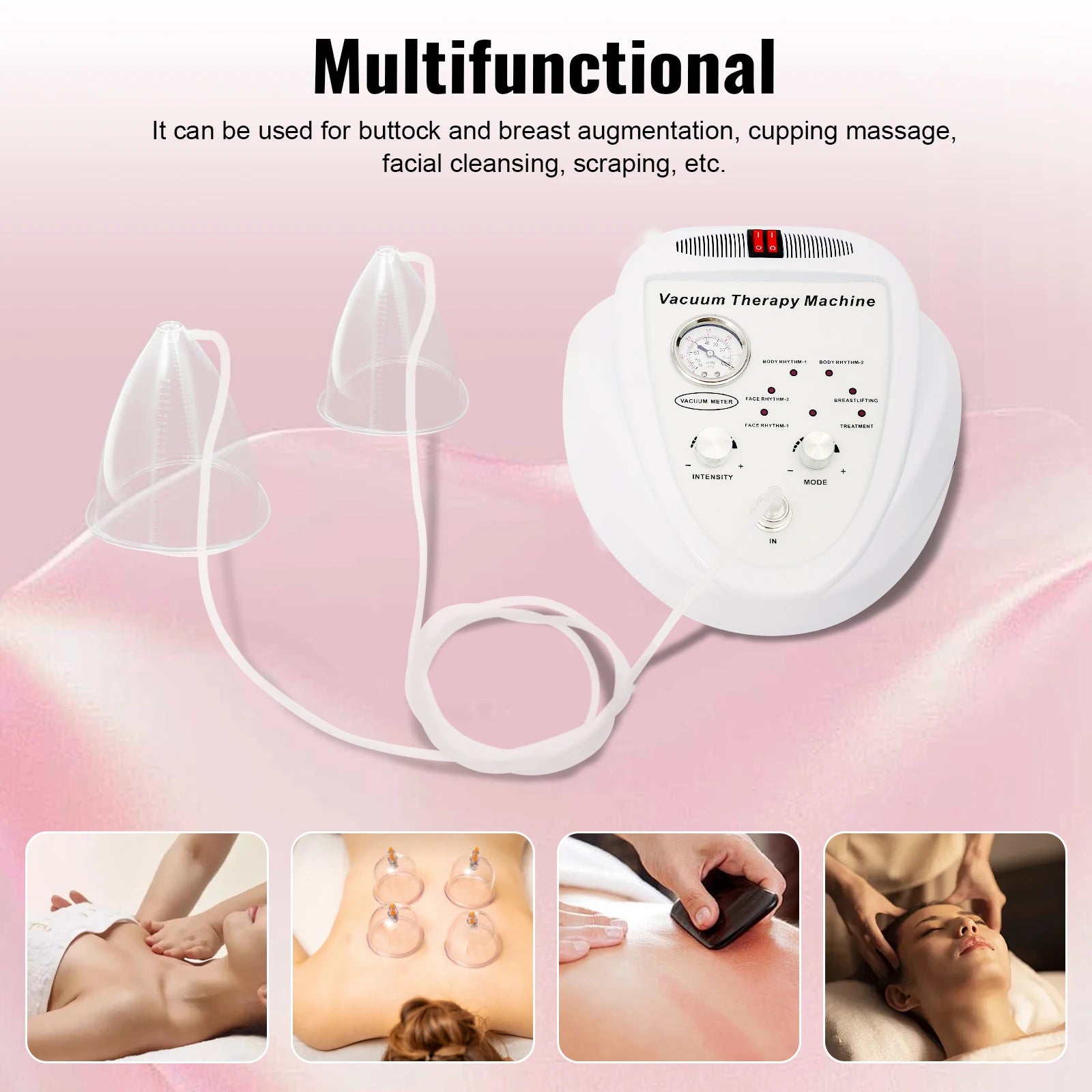 Electric Vacuum Breast Massager - Professional Body Shaping Device Body Shaping Massage Equipment Tidesmit