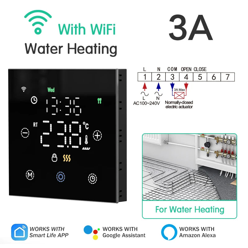 Smart Thermostat Tuya WiFi for Water/Electric Floor Heating Gas Boiler Remote Temperature Controller Alexa Google Yandex Voice