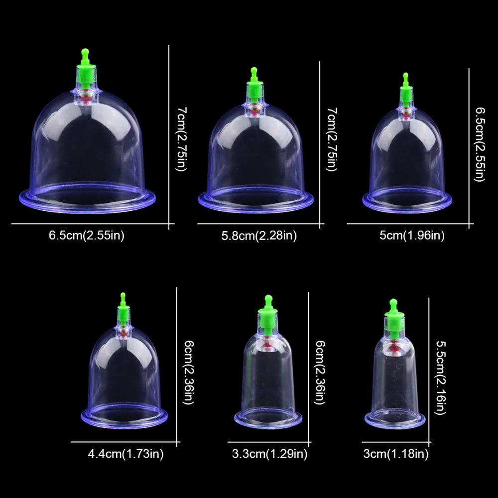 Vacuum Cupping Set with Pump - Professional Body Massage Kit Massage Cushion Tidesmit