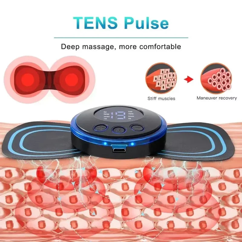 Portable Electric Massager for Muscle Relief - 8 Mode Wellness Device Massage Cushion Tidesmit