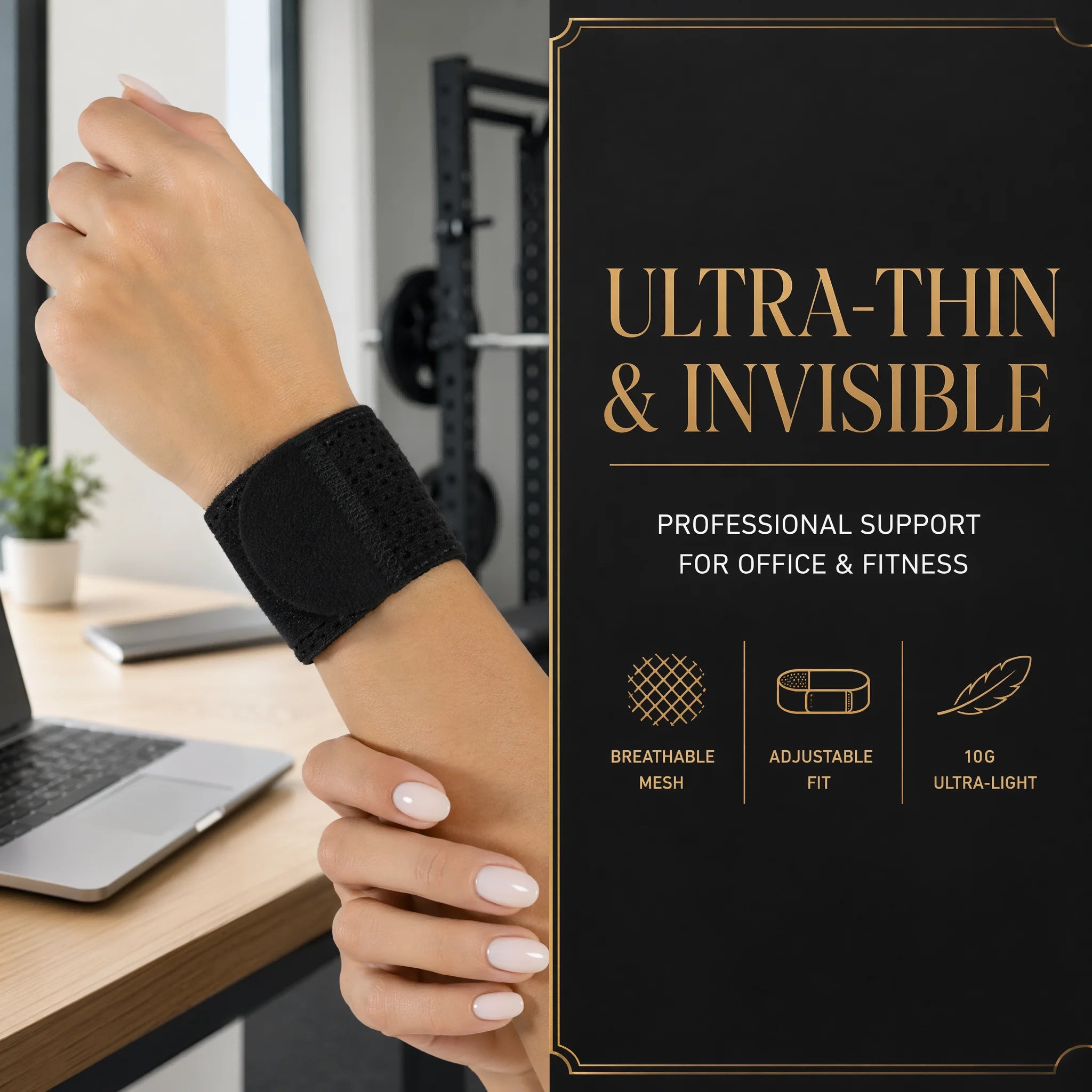 VBOSI Lightweight Compression Wrist Brace for Women, High Elastic Wrist Support for Tendonitis, Badminton Basketball Fitness