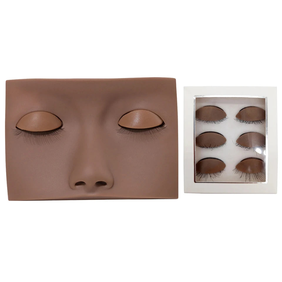 Tidesmit mannequin training head with removable eyelids for eyelash extension and face makeup practice detail view