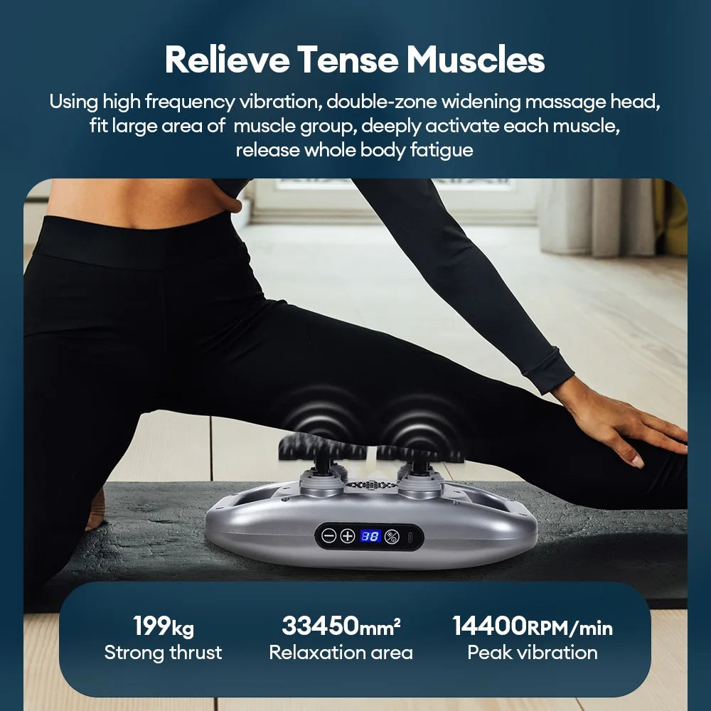 Deep Tissue Massage Gun | Portable Muscle Relief | Stone & Khaki Back Massage Instrument Tidesmit